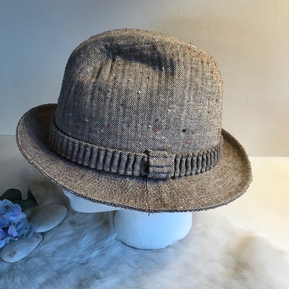 Vintage Stetson Fedora Donegal Barleycorn Tweed 21 - Picture 1 of 12